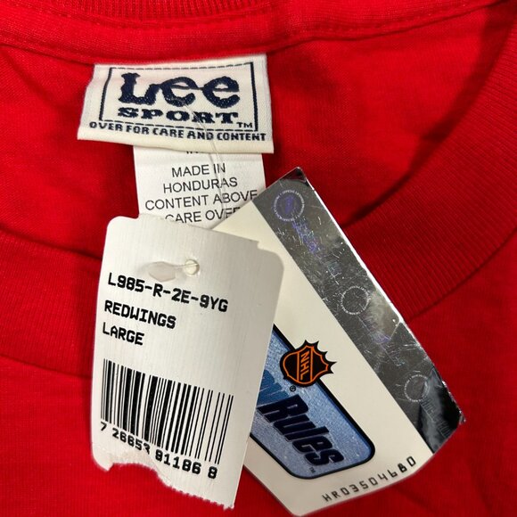 Detroit Red Wings NHL Hockey Embroidered T Shirt Sz L New NWT - Picture 3 of 7